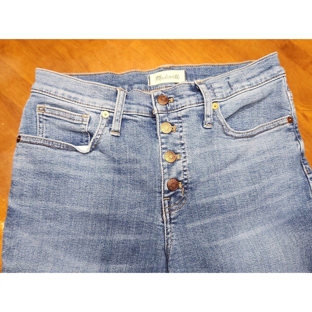 Madewell 9" Mid-Rise Skinny Crop Jeans: Button-Front TENCEL™ Denim size 28